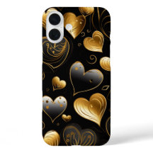 SCHWARZE UND GOLD ABSTRAKTE VALENTINE LIEBE HERZEN