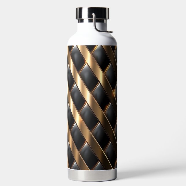 SCHWARZE UND GOLD MODERNE SCHWEBSEITE SEHEN PATTER TRINKFLASCHE (links)