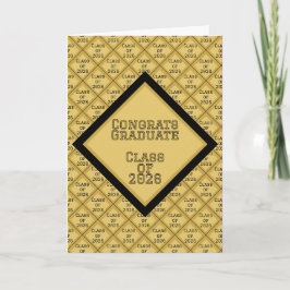 Schwarze und goldene Abschlusskarte | 2026 Karte