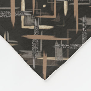 Schwarze und goldene abstrakte Decke