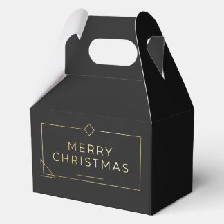 Schwarze und goldene Art Deco Weihnachtsgeschenktü Geschenkschachtel