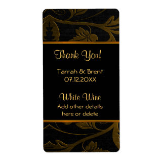 Schwarze und goldene Damaskus - Weinkennzeichen