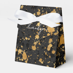 Schwarze und goldene Dankeschön-Box Geschenkschachtel