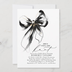 Schwarze und goldene elegante, launische Brautpart Einladung