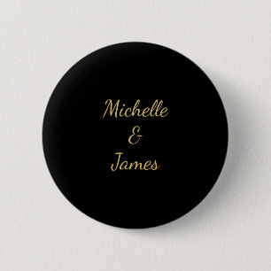 Schwarze und goldene Farben Professionell Trendig  Button