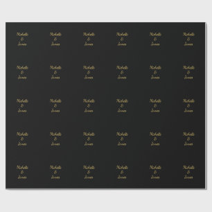 Schwarze und goldene Farben Professionell Trendig Geschenkpapier