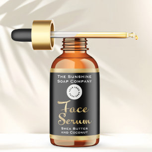 Schwarze und goldene Forelle Serumflasche Etikett