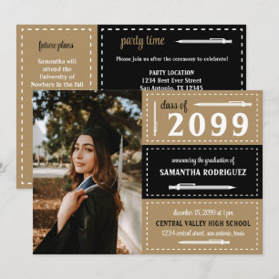 Schwarze und goldene gepunktete Schachteln und Ble Einladung