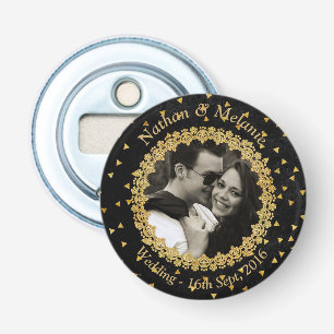 Schwarze und goldene Glitzern Flaschenöffner