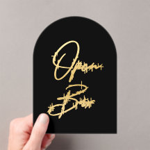 Schwarze und goldene Imitate Fotoleich Akryllische