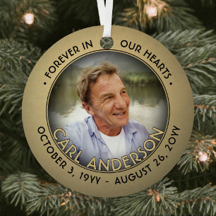 Schwarze und goldene Imitate für alle Text-2-Foto- Ornament Aus Metall