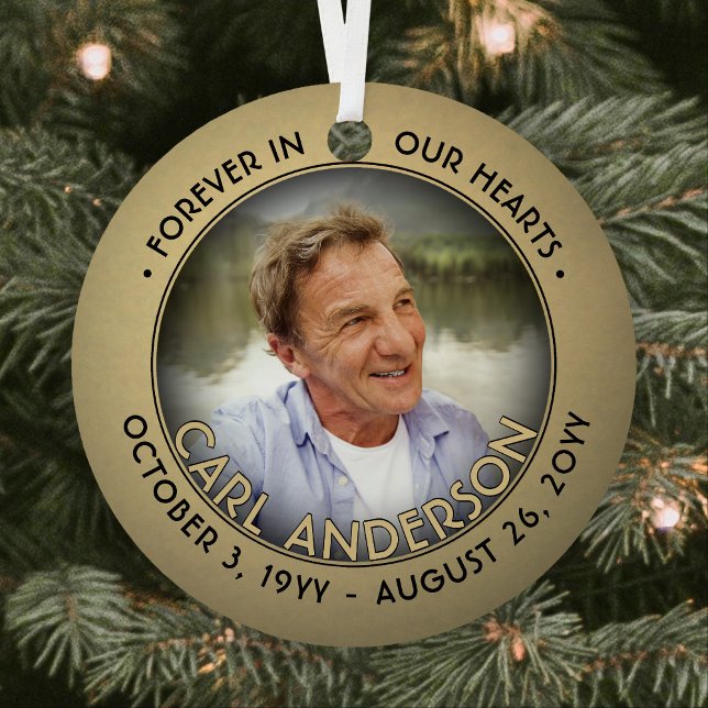 Schwarze und goldene Imitate für alle Text-2-Foto- Ornament Aus Metall (Von Creator hochgeladen)