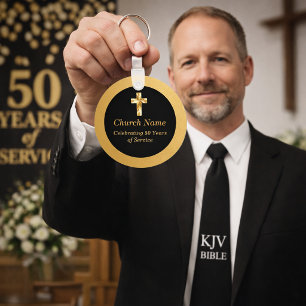 Schwarze und goldene Kirchenjubiläumsfeier  Schlüsselanhänger