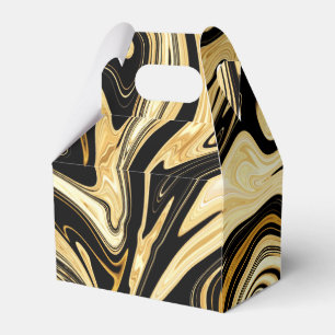 Schwarze und goldene Marmor-Geschenkbox Geschenkschachtel