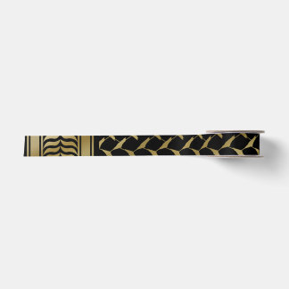 Schwarze und goldene palästinensische Kuffiyeh Satinband