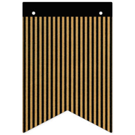 Schwarze und goldene Streifen Wimpelkette