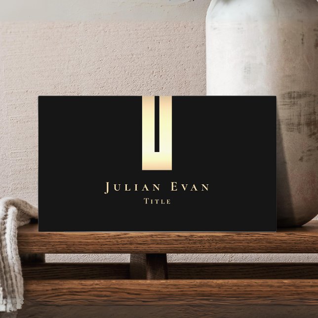 Schwarze und goldene Visitenkarte für künstlerisch (Von Creator hochgeladen)