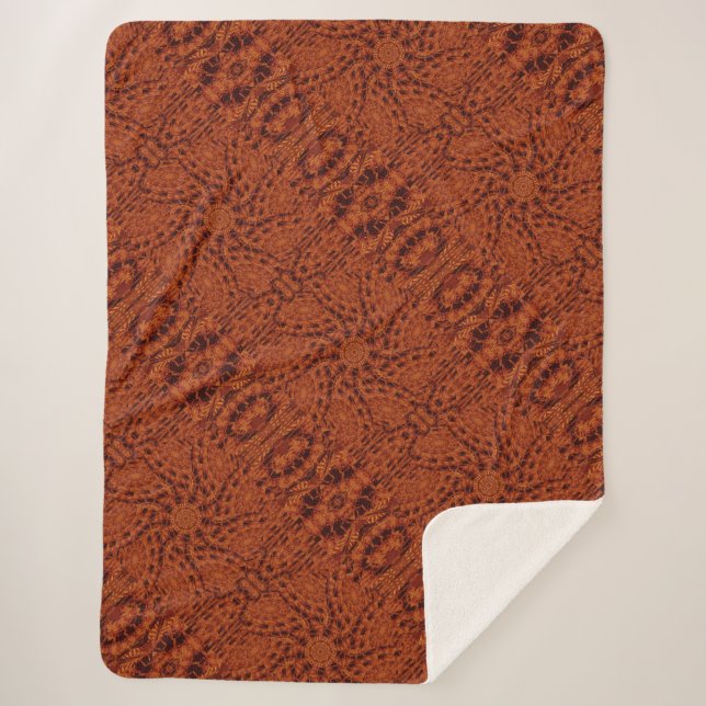 Schwarze und goldene Wildblumen 26 Sherpadecke (Vorderseite)