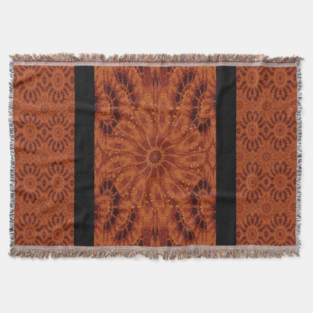 Schwarze und goldene Wildblumen 6 Decke (Vorderseite)