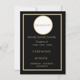 SCHWARZE UND GOLDFLACHKARTENEINLAGE— W/ODER W/O-EN