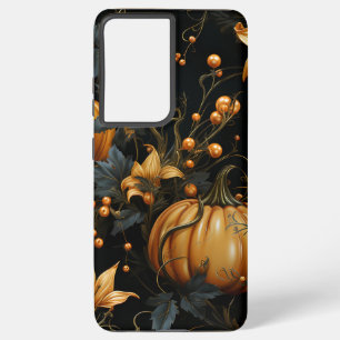 SCHWARZE UND GOLDGOTHISCHE HALLOWEEN PUMPKINE SAMSUNG GALAXY HÜLLE