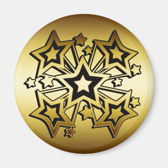 SCHWARZE UND GOLDSTERNE MAGNET (Vorne)