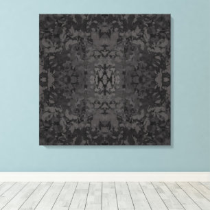 Schwarze und graue abstrakte Grafik-Kunst-Design Leinwanddruck