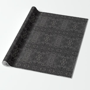 Schwarze und graue abstrakte Grafikdesign-Kunst Geschenkpapier