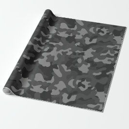 SCHWARZE UND GRAUE CAMOUFLAGE-GESCHENKE-PAPIER GESCHENKPAPIER