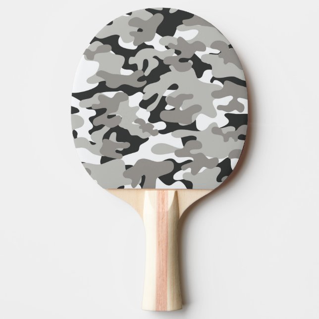 Schwarze und graue Camouflage Tischtennis Schläger (Vorderseite)