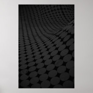 Schwarze und graue gepunktete Oberfläche Poster