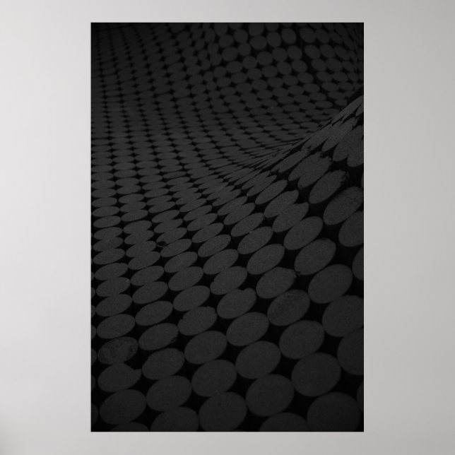 Schwarze und graue gepunktete Oberfläche Poster (Vorne)