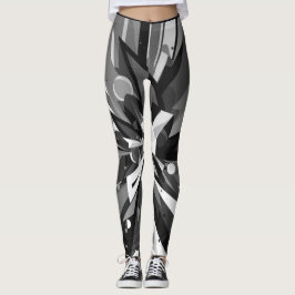 Schwarze und graue Streifen auf maßgeschneiderten  Leggings