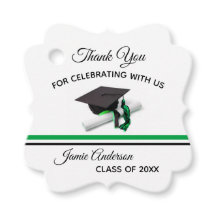 Schwarze und grüne Cap & Tassel | ABSCHLUSS