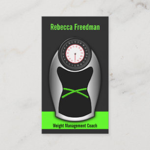 Schwarze und grüne Gewichtsabnahme Visitenkarte