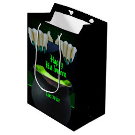 Schwarze und grüne Hexen Mittlere Geschenktüte