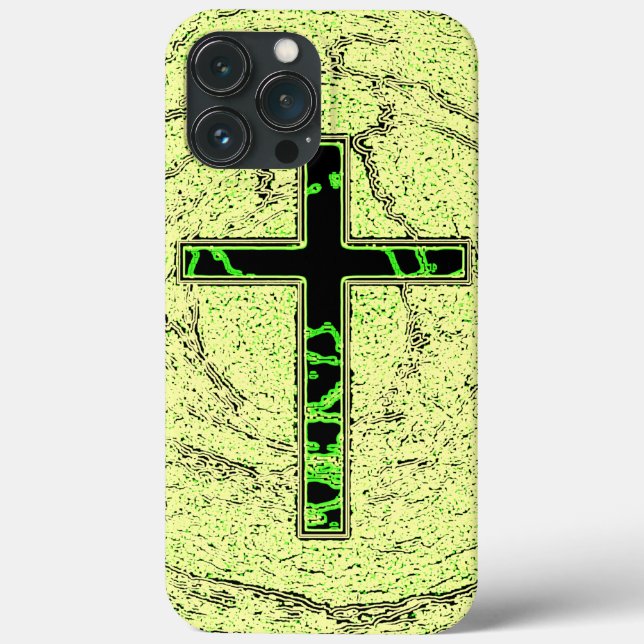 SCHWARZE UND GRÜNE KREUZEN MIT MARKE Case-Mate iPhone HÜLLE (Rückseite)