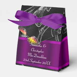 Schwarze und lila Hochzeit Geschenkschachtel