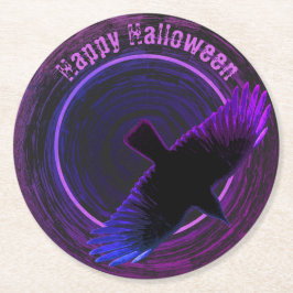 Schwarze und Lila Keile Runder Pappuntersetzer