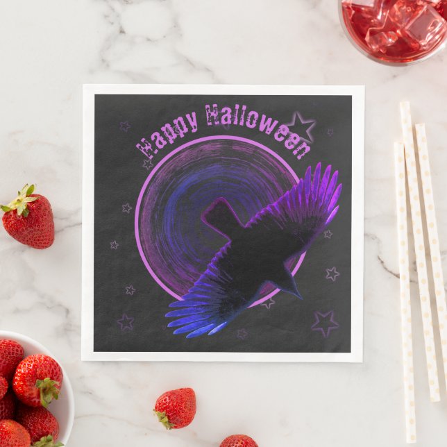 Schwarze und Lila Keile Serviette (Beispiel)