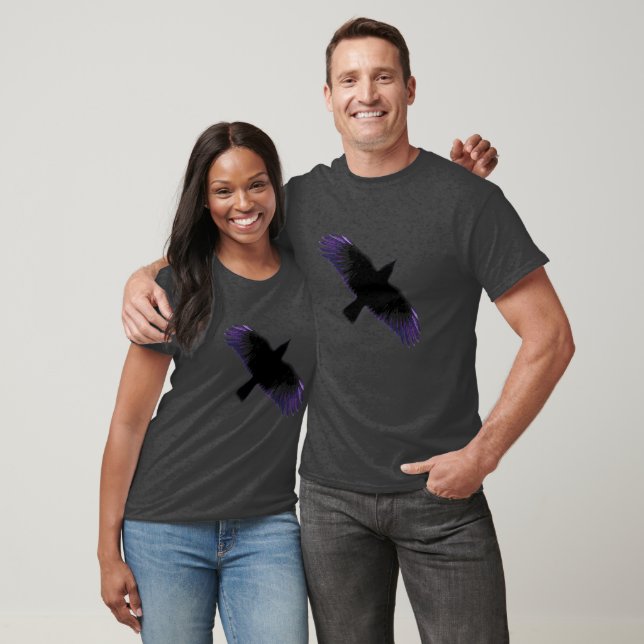 Schwarze und Lila Keile T-Shirt (Unisex)