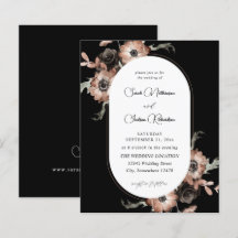 Schwarze und natürliche Blumenhochzeit - Schwarz