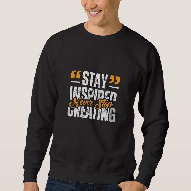 Schwarze und orange moderne Typografie  Sweatshirt (Vorderseite)