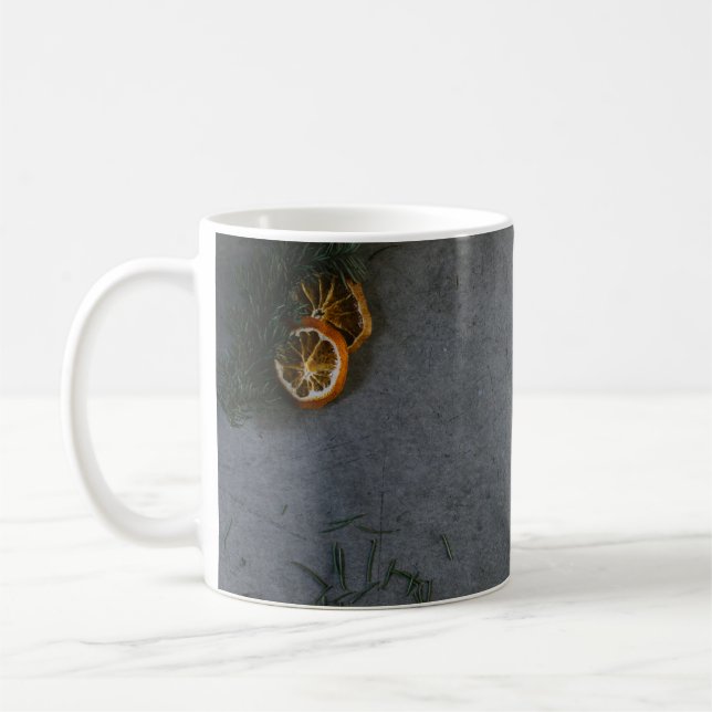SCHWARZE UND ORANGE STRIPTE FLAG KAFFEETASSE (Links)