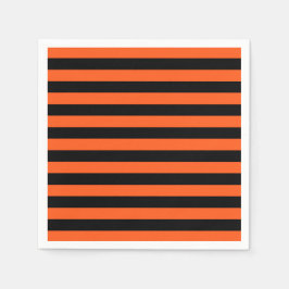 Schwarze und orangefarbene Streifen Napkins Serviette