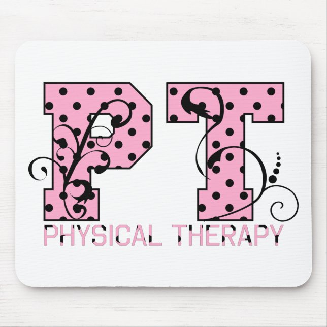 schwarze und rosa Tupfen Pints Mousepad (Vorne)