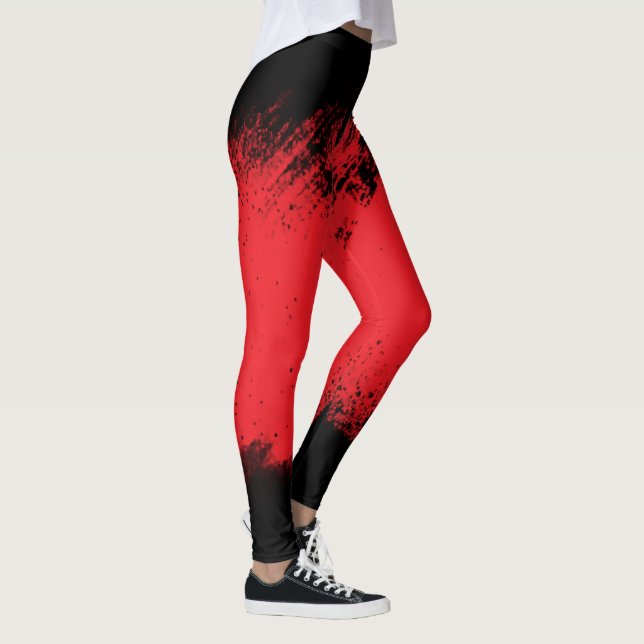 Schwarze und rote Leggings (Rechts)