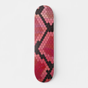 Schwarze und rote Schlange Druck Skateboard