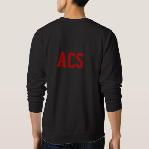 Schwarze und rote Schulfarben und Buchstaben Sweatshirt