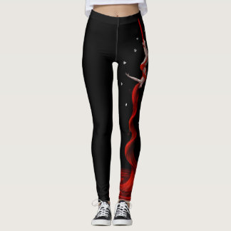 Schwarze und Rote Seide, Leggings des Aerialismus,